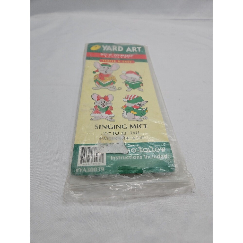 Vintage Do-It Yourself Yard Art pattern SINGING MICE YA30039 Christmas